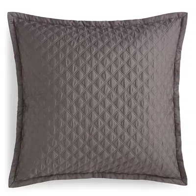 Hudson Park Collection Hudson Park Double Diamond Quilted Euro Sham - Exclusive In Charcoal
