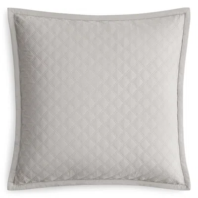 Hudson Park Collection Hudson Park Double Diamond Quilted Euro Sham - Exclusive In Silver
