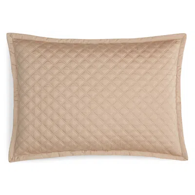 Hudson Park Collection Hudson Park Double Diamond Quilted Standard Sham - Exclusive In Champagne