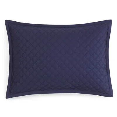 Hudson Park Collection Hudson Park Double Diamond Quilted Standard Sham - Exclusive In Marine Navy
