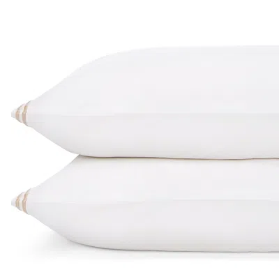 Hudson Park Collection Hudson Park Italian Percale Stitch Standard Pillowcase, Pair - Exclusive In White