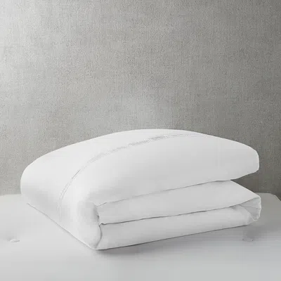 Hudson Park Collection Italian Tivoli Embroidered Duvet, Full/queen - Exclusive In White/silver