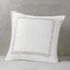 Hudson Park Collection Italian Tivoli Embroidered Euro Sham - Exclusive In White/silver