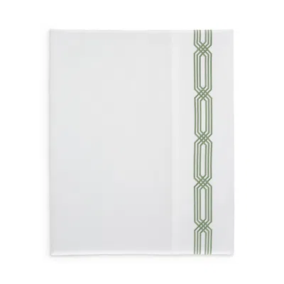 Hudson Park Collection Italian Tivoli Embroidered Flat Sheet, King - Exclusive In Sage Green