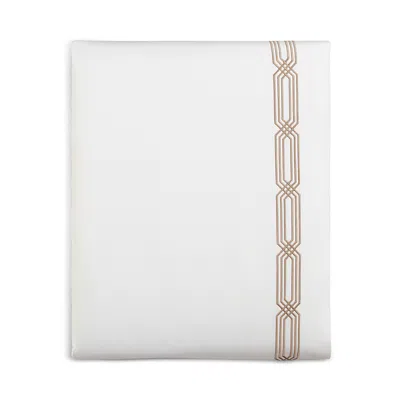 Hudson Park Collection Italian Tivoli Embroidered Flat Sheet, Queen - Exclusive In Champagne