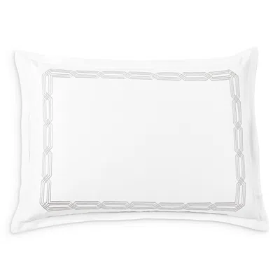 Hudson Park Collection Italian Tivoli Embroidered Standard Sham - Exclusive In White/silver