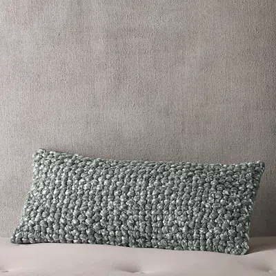 Hudson Park Collection Knotted Decorative Pillow, 14 X 36 - Exclusive In Gray