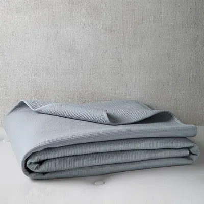 Hudson Park Collection Linear Patch Coverlet, Full/queen - Exclusive In Blue