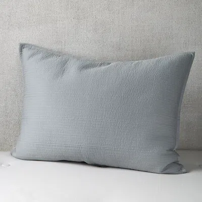 Hudson Park Collection Linear Patch Sham Set, Standard - Exclusive In Blue