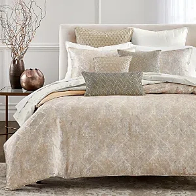 Hudson Park Collection Linear Sandstone Duvet Cover, Full/queen - 100% Exclusive In Gold