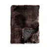Hudson Park Collection Luxe Faux Fur Throw - Exclusive In Brown