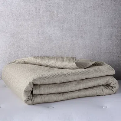 Hudson Park Collection Luxe Textured Check Coverlet, Full/queen - Exclusive In Brown