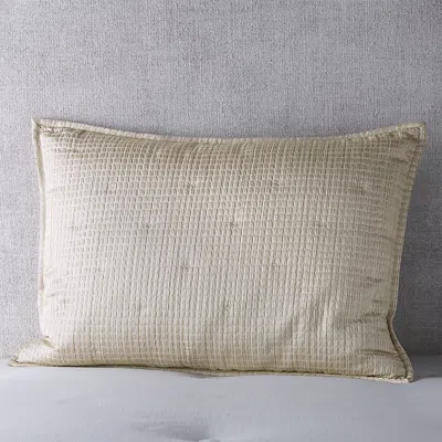 Hudson Park Collection Luxe Textured Check Sham Set, Standard - Exclusive In Nude