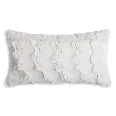 Hudson Park Collection Marble Faux Fur Decorative Pillow, 12 X 22 - Exclusive In Grey