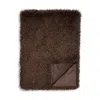 Hudson Park Collection Mongolian Faux Fur Throw Blanket - Exclusive In Brown