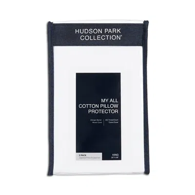 Hudson Park Collection My All Cotton Pillow Protector, King - Exclusive In White