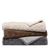 Hudson Park Collection Sheepskin Faux Fur Throw Blanket - Exclusive In Brown