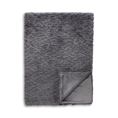 Hudson Park Collection Sheepskin Faux Fur Throw Blanket - Exclusive In Gray