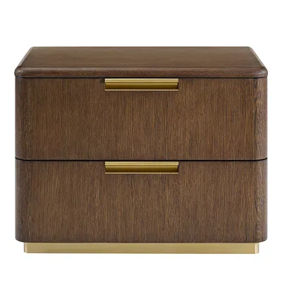 Hudson Park Collection Soho Two Drawer Nightstand - Exclusive In Brown