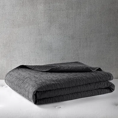Hudson Park Collection Textured Italian Matelasse Coverlet, Full/queen - Exclusive In Gray