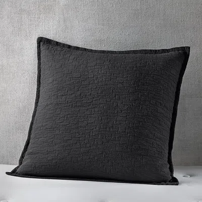 Hudson Park Collection Textured Italian Matelasse Euro Sham Set - Exclusive In Black