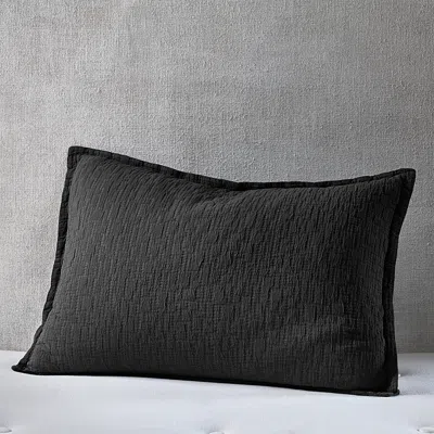 Hudson Park Collection Textured Italian Matelasse Standard Sham Set - Exclusive In Black