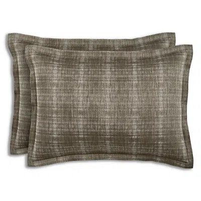 Hudson Park Collection Textured Plaid King Sham Set - Exclusive In Green