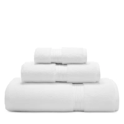 Hudson Park Collection Turkish Border Hand Towel One Sided Embroidery - Exclusive In White