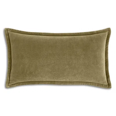 Hudson Park Collection Velvet Decorative Pillow, 12 X 22 - Exclusive In Green