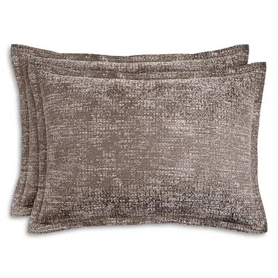 Hudson Park Collection Waffle Tweed Standard Sham Set - Exclusive In Brown