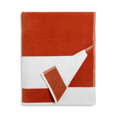 Hudson Park Collection Westport Stripe Beach Towel - Exclusive In Burnt Orange