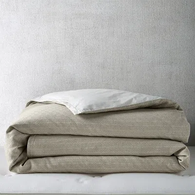 Hudson Park Collection Woven Diamond Duvet Cover, Full/queen - Exclusive In Neutral