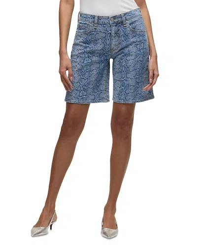 Hudson Printed London Low Rise Long Shorts In Multi