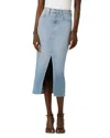 Hudson Reconstructed Denim Midi-skirt In Blue