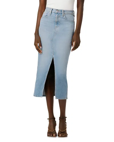 HUDSON RECONSTRUCTED DENIM MIDI SKIRT