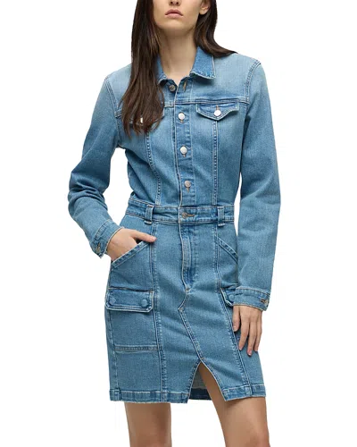 Hudson Reconstructed Denim Shirt Dress In Maize