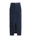 Hudson Reconstructed Denim Skirt In Denim Rinse