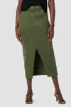 Hudson Reconstructed Skirt With Cargo Welt Pockets In Cypress In Green