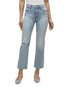 Hudson Remi High Rise Straight Ankle Jeans In Sprinkle Destructed In Blue