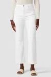 Hudson Remi High Rise Straight Crop Jean In Distressed White Shadow In White