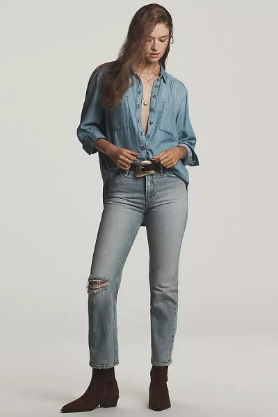 Hudson Remi High-rise Straight-leg Ankle Jeans In Blue
