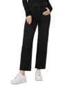Hudson Remi Mid Rise Ankle Straight Jeans In Fade To Black In Fade To Black