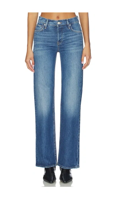Hudson Rose High Rise Wide Jeans In Blue