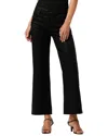 Hudson Rosie Coated Black Wide Leg Ankle Jean In Black