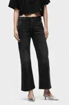 Hudson Rosie High-rise Wide Leg Ankle Jean In Smokey In Black