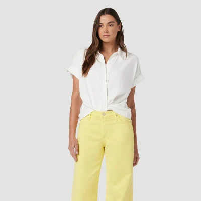 Hudson Rosie High-rise Wide Leg Ankle Jean In Yellow