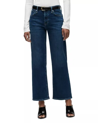 Hudson Rosie High Rise Wide Leg Ankle Jeans In Fusion In Blue