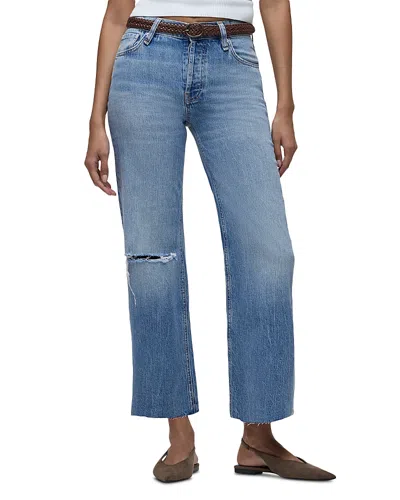 Hudson Rosie High Rise Wide Leg Ankle Jeans In My Way In Blue