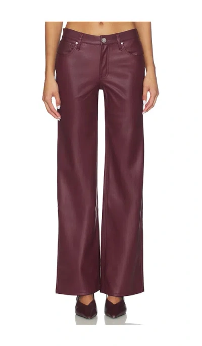 Hudson Rosie High Rise Wide Leg In Burgundy