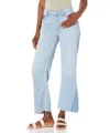 Hudson Rosie High Rise Wide Leg Crop Jean In Blue Spring In Multi